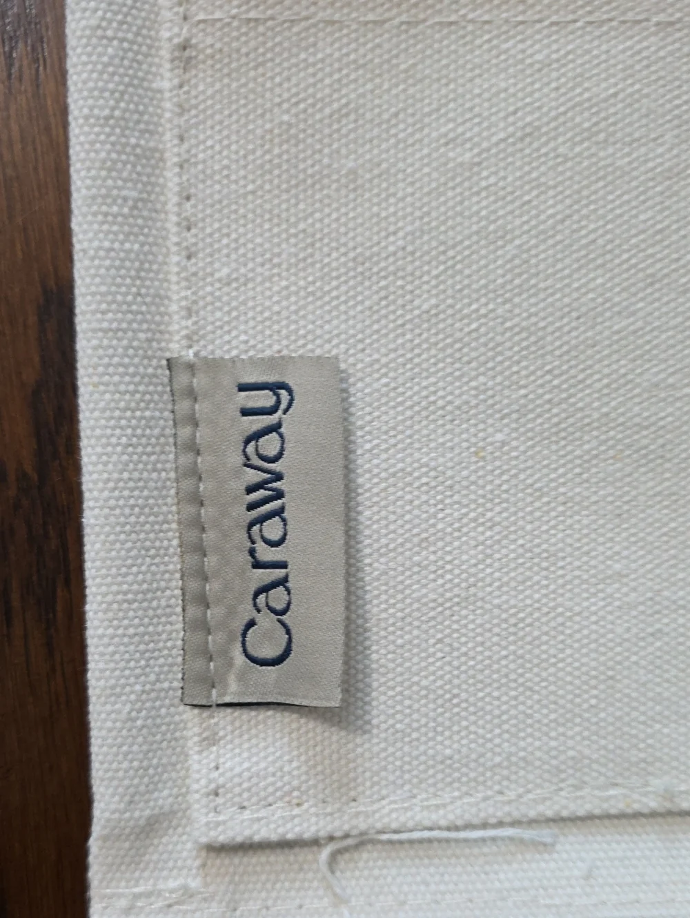 Caraway Cream Canvas  Hanging Lid Organizer Pocket Panel
